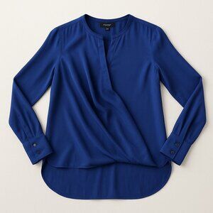 rag & bone faux wrap long sleeve top size xs / tp made in USA